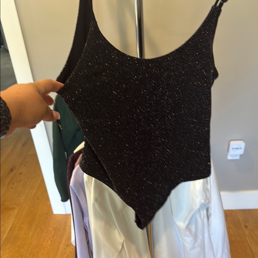 Black Glitter Women's Top